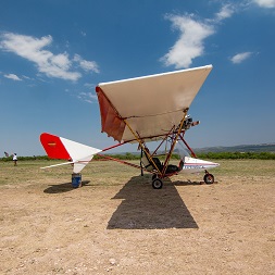 Aeronave ultraliviana de un socio del Aeroclub de Mina Clavero